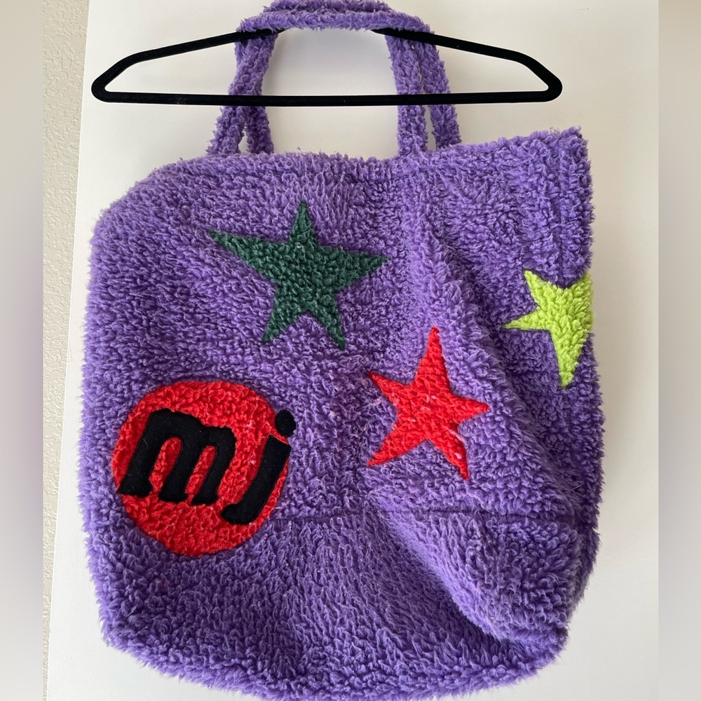 Large Purple Sherpa Marc Jacobs Tote Bag